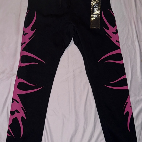 KDNK Sweatsuit Symm Style Black/Pink Men’s Size Medium - Picture 4 of 7